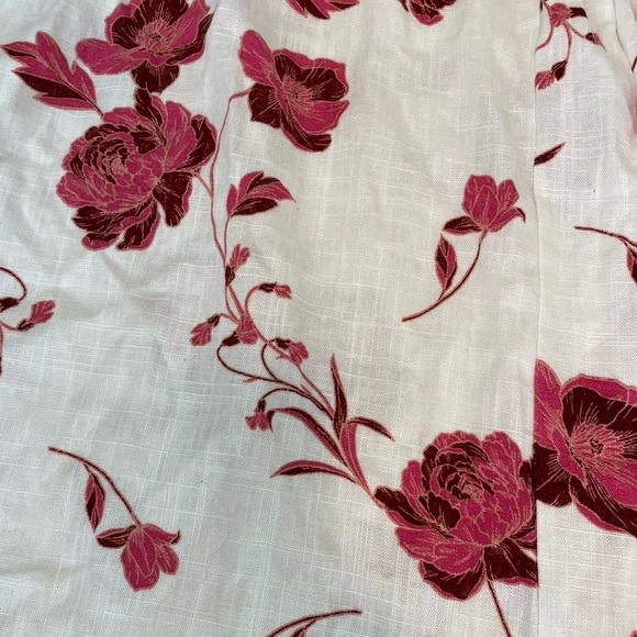 Misa Los Angeles women’s Small linen blend floral pink white wide leg jumpsuit - Picture 2 of 10